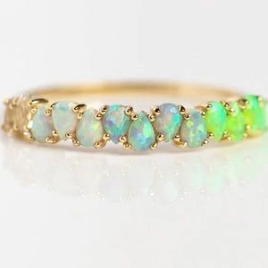 Local Eclectic Opal Ombré Birthstone Ring